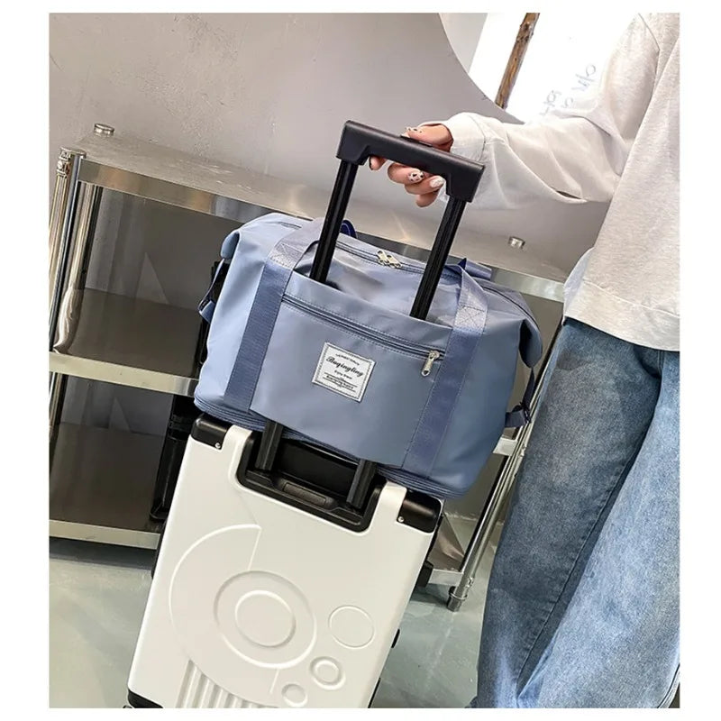 Large Capacity Expanding Double back Travel Bags Luggage Organizer Bag Handbag Waterproof Foldable Travel Clothes Storage Bag