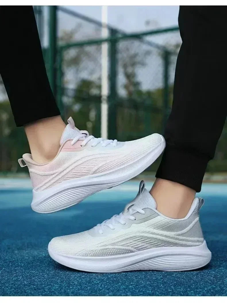2025 Women’s Casual Mesh Running Shoes — Anti-Slip, Breathable, Elastic Slip-On | Summer Fashion & Couple Style