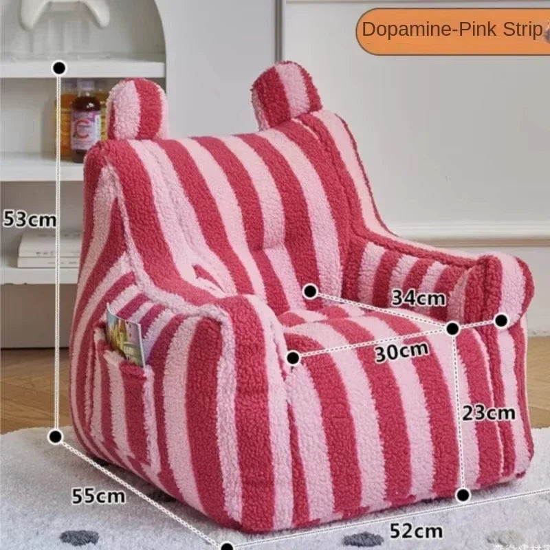 Single Sofa Chair Cartoon Seat Baby Sofa Children Sofa Funny Lazy Bean Bag Environmentally Friendly Thickened Portable Sofa Chai