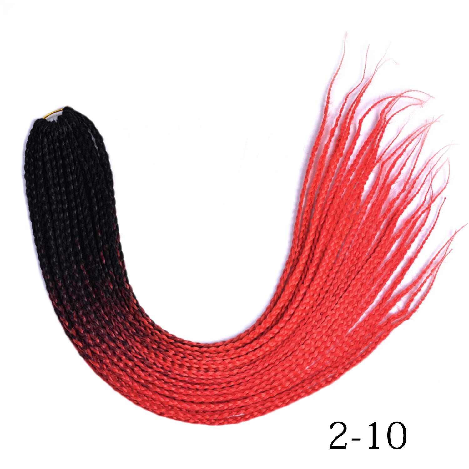 Synthetic Box Braids Hair Colored Crochet Hair Extensions Ombre Blue Gray Hook Braids Hairpiece For Women Cosplay Daily Use 24''