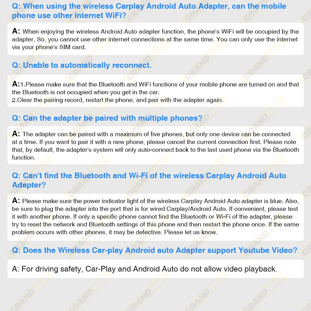 Grandnavi 2-in-1 Wireless CarPlay & Android Auto Adapter (2025 Mini USB Dongle)