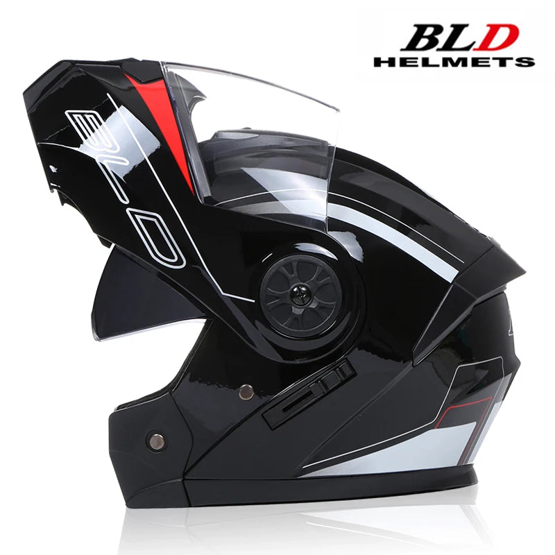 BLD Modular Flip-Up Motorcycle Helmet (DOT, Dual Lens) – Unisex, 1.1 kg