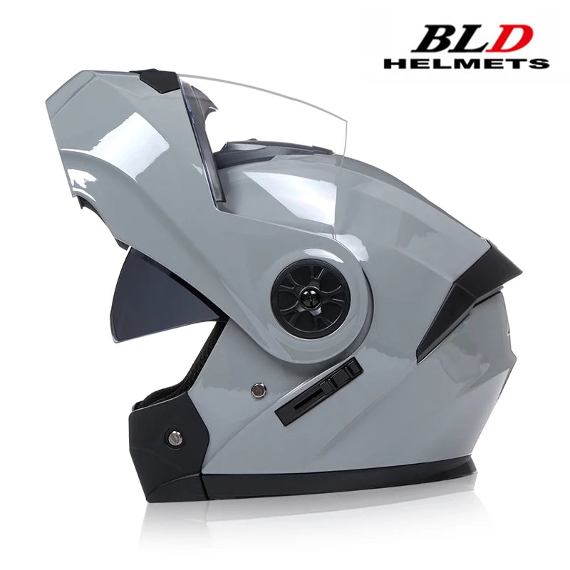 BLD Modular Flip-Up Motorcycle Helmet (DOT, Dual Lens) – Unisex, 1.1 kg