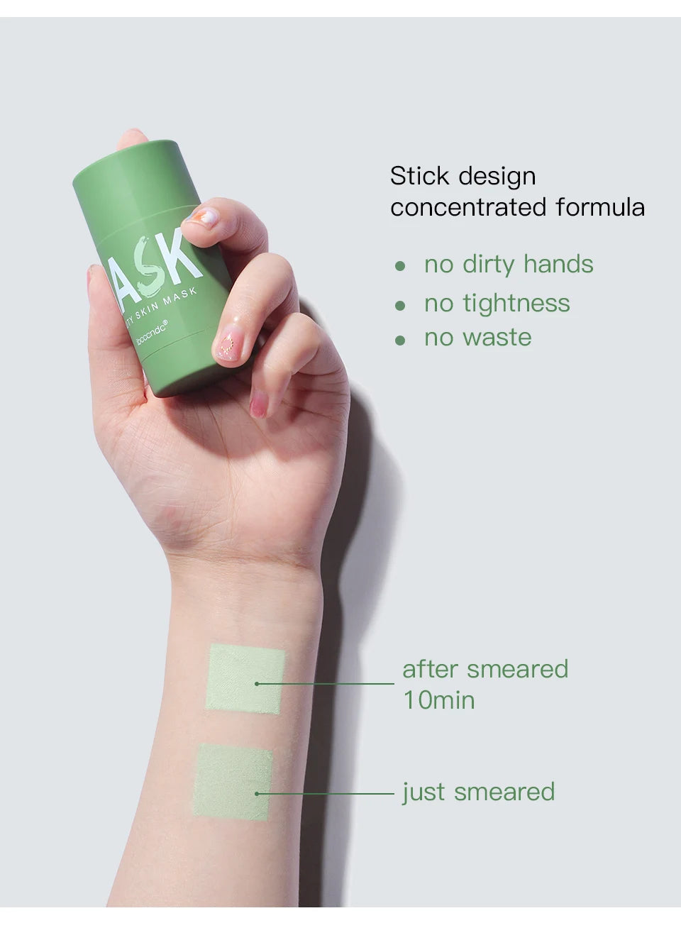 Green Tea Cleansing Stick Mask – Washable Mud Mask for Oil Control (40g)