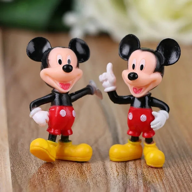 6pcs/set Disney Mickey Mouse Action Figures Minnie Donald Duck PVC Cake Ornaments Collection Decoration Children Toys Gifts