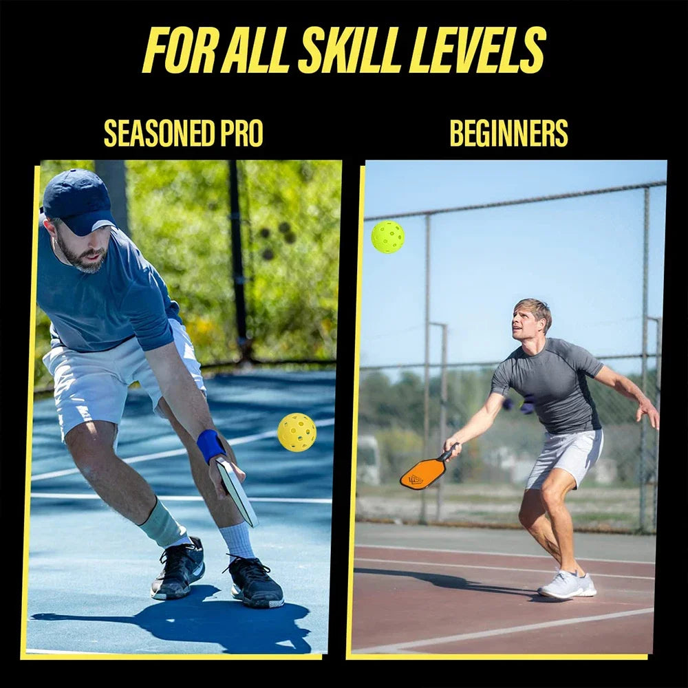 Outdoor Pickleball Balls — 40-Hole Tournament Standard (74 mm, PE Material)