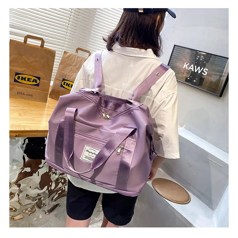 Large Capacity Expanding Double back Travel Bags Luggage Organizer Bag Handbag Waterproof Foldable Travel Clothes Storage Bag