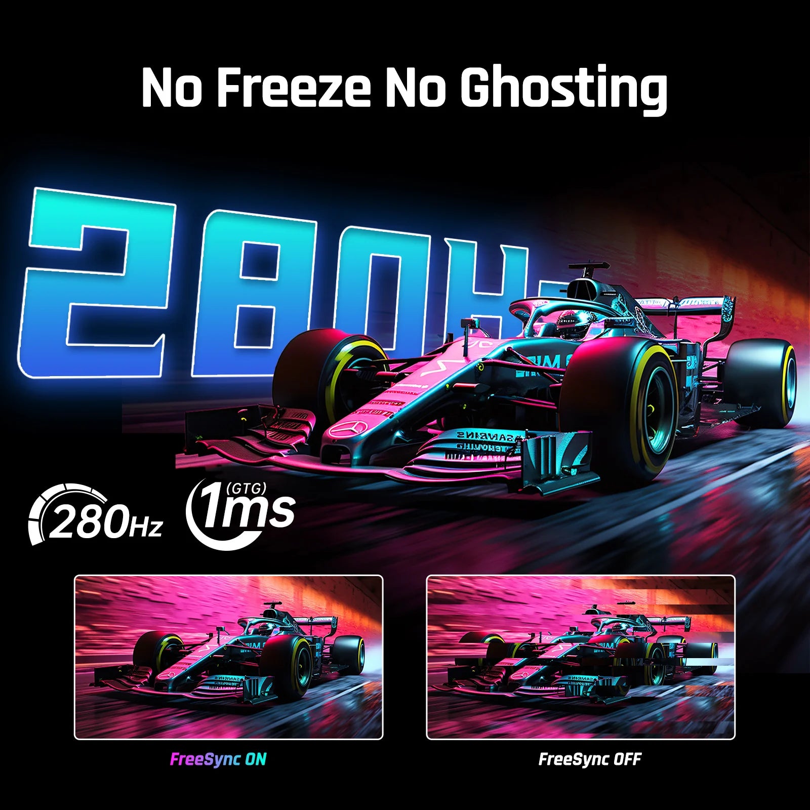 KTC 27" Fast VA Gaming Monitor — FHD 1080p | 280Hz | 1ms GTG | Adaptive Sync