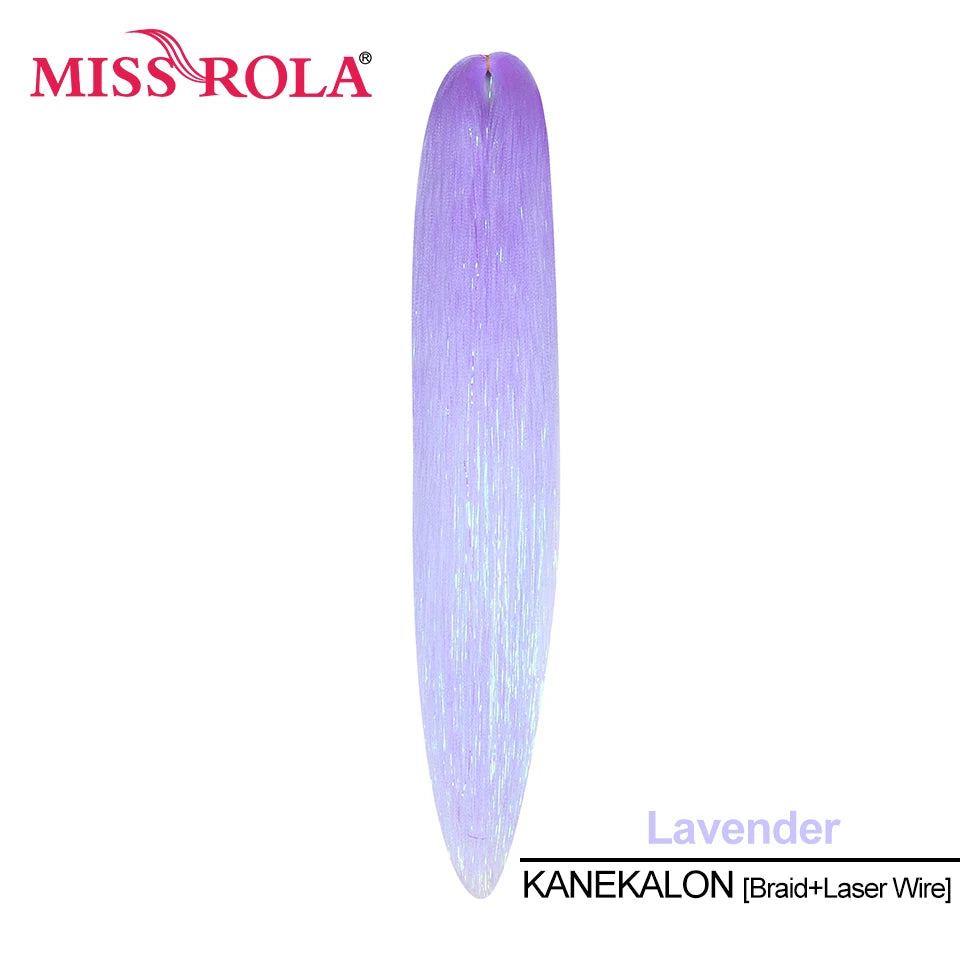 Miss Rola Synthetic 22 Inch 60G Kanekalon Hair Tinsel Wire Jumbo Braid Yaki Straight Hair Extension Twist Braid Bulk Wholesale