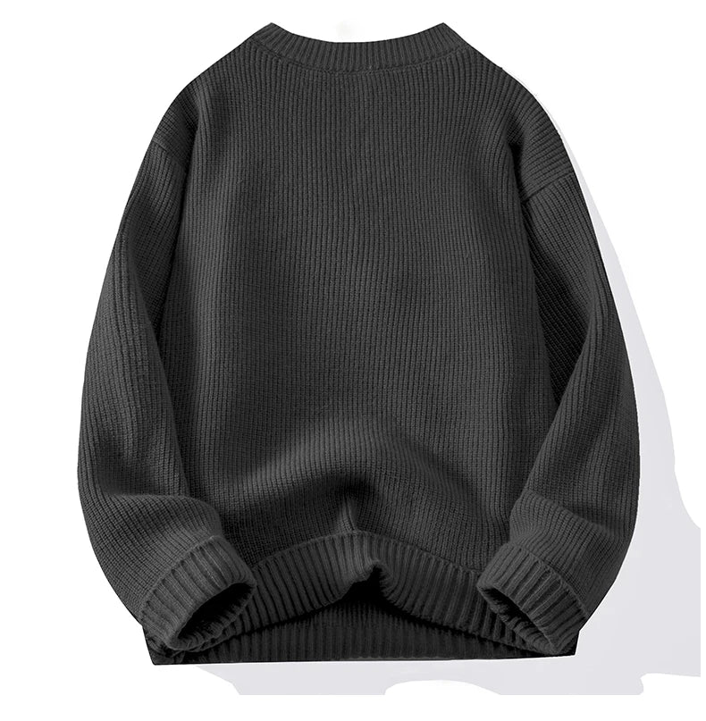 Pullover Knitwear Sweatshirts Long Sleeve Shirt Jacket Fashion V Neck Streetwear Tops Casual Wool Knit Sweater Men Clothes Coat