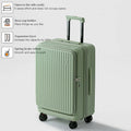 Expandable Hard-Side Trolley Luggage Set with Side Opening - Carry-On & Checked Suitcases, Anti-Shock & Password Lock