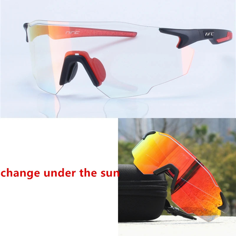 NRC Men Cycling Sunglasses UV400 TR90 Sports Bicycle Glasses MTB Mountain Bike Fishing Hiking Riding Eyewear for Women sport