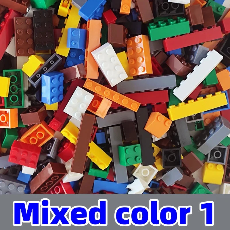 125/250g DIY Building Blocks Bulk Lot Pack Sorte Thick Bricks Block Plate Toys Small Particles Bulk Fit Legoeds Gift for Kids