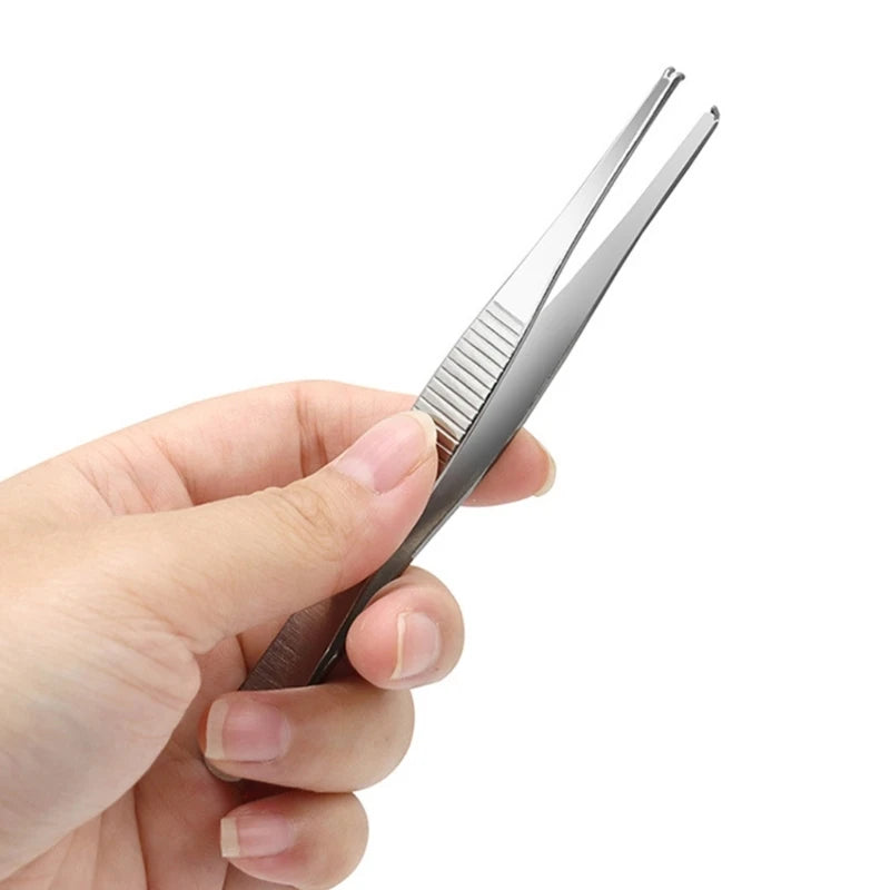 Professional Straight Tweezers Surgical Tweezers Tissue Thumb Forceps Tweezers Stainless Steel Tweezer for Industrial KXRE