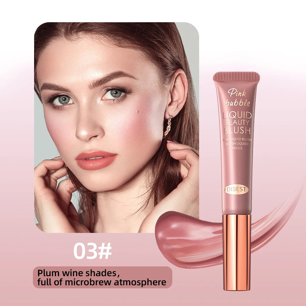 QIBEST Cushion-Applicator Liquid Blush (Waterproof, Soft-Matte)