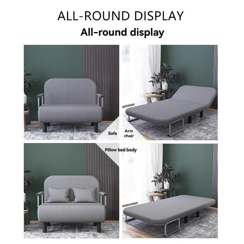 Modern folding sofa bed apartment small apartment simple single and double folding sofa with armrest