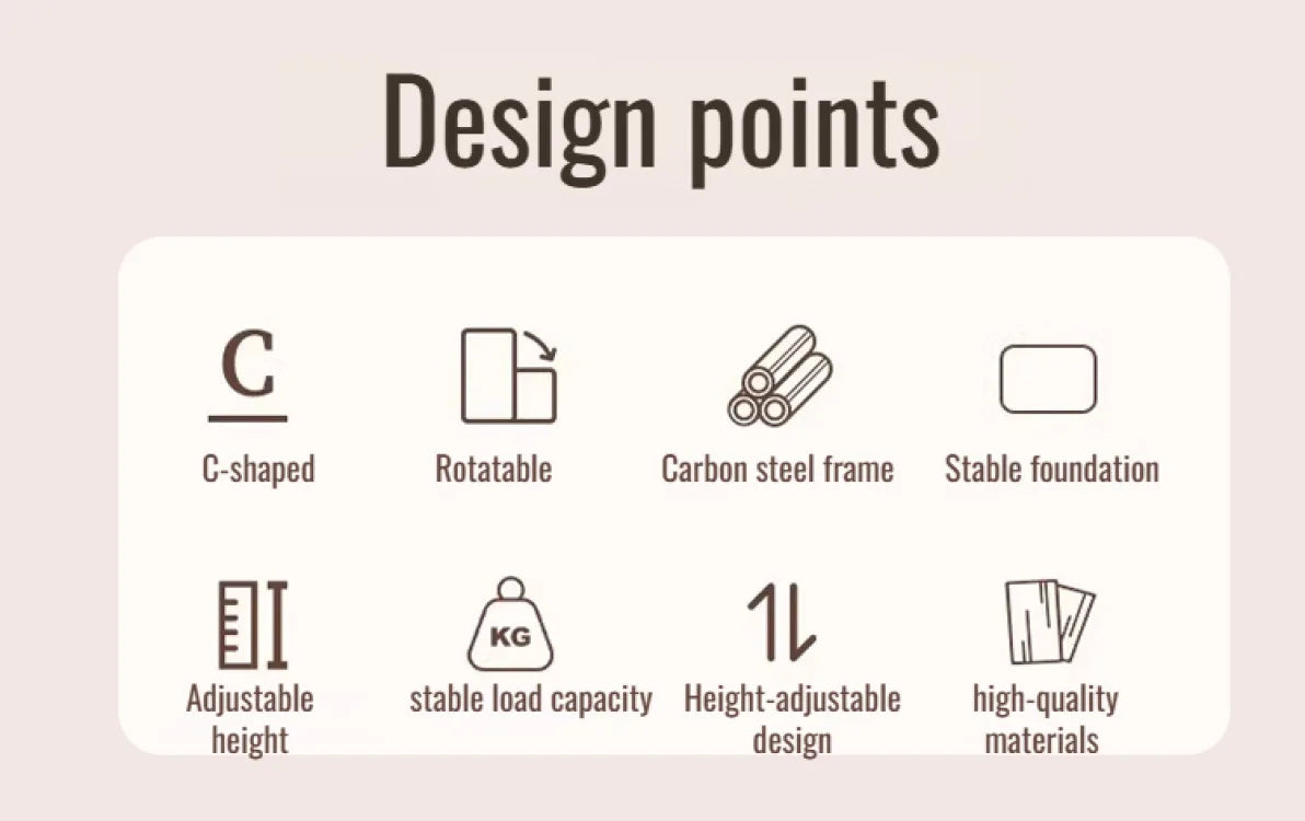 Liftable coffee table living room sofa side table rotating foldable desktop home bedside storage adjustable height shelf