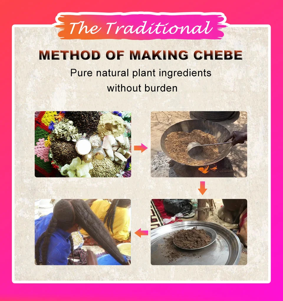 Africa Chad 100% Chebe Powder Hair Growth & Repair Set (Face, Hair, Skin, Body, Makeup – Beauty Collection)