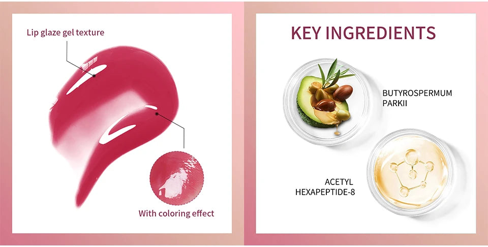 Lakerain Peptide Lip Tint — Fragrance-Free Tinted Lip Serum Gloss (10 ml)