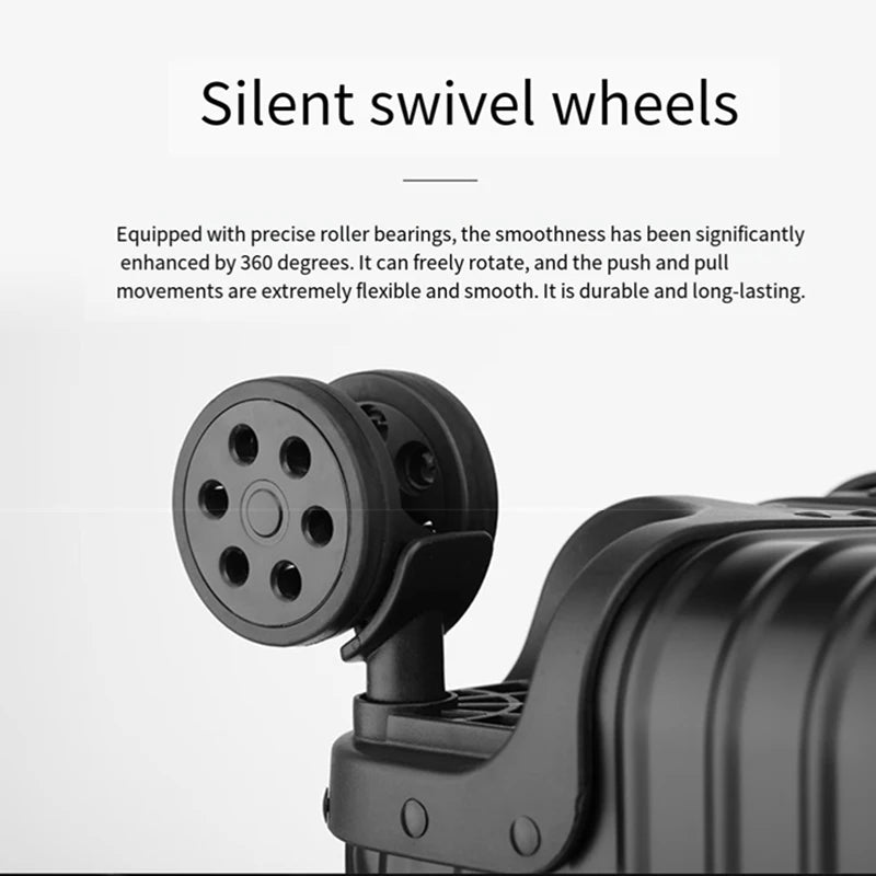 All-aluminum magnesium alloy telescopic suitcase 24-inch luggage business travel case metal combination lock bag 20-inch carry-o