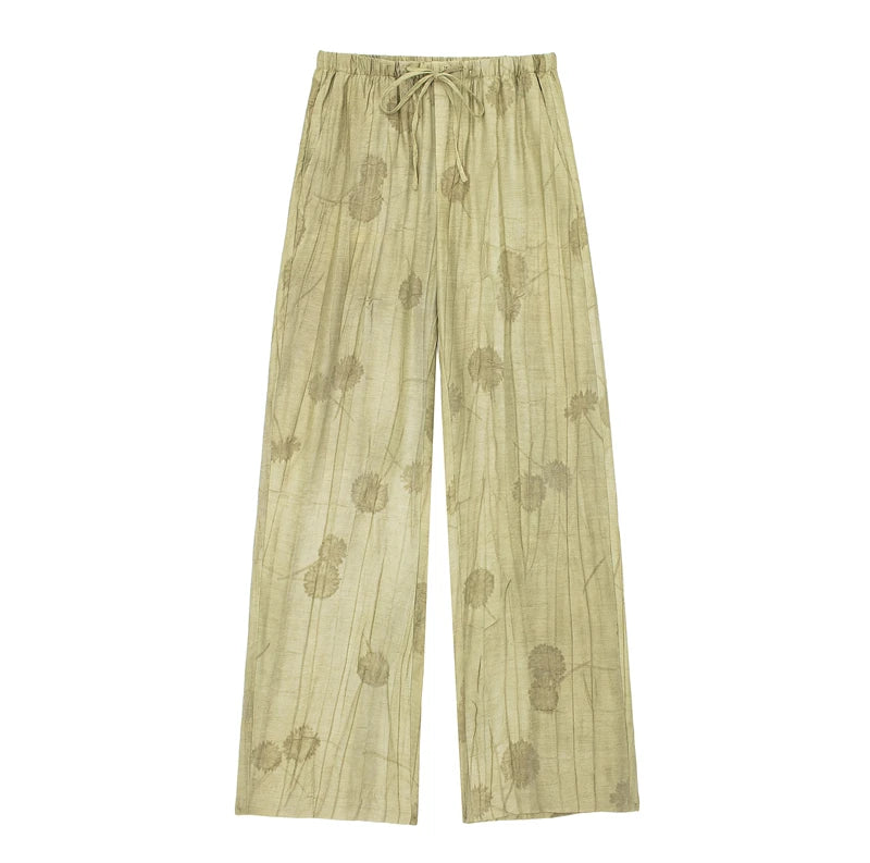 Women's Set 2024 New Fashion Spring Jacquard Loose Ladies Shirt Summer Women Pants Casual Chic Print Set for Women