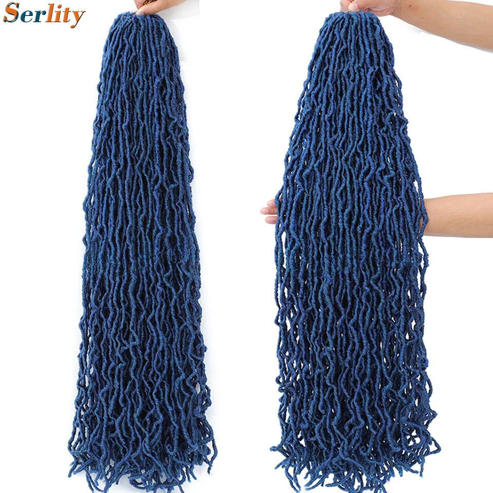 Serlity Faux Locs Extensions — 36"/24"/18" Soft Goddess Dreadlocks Crochet Hair