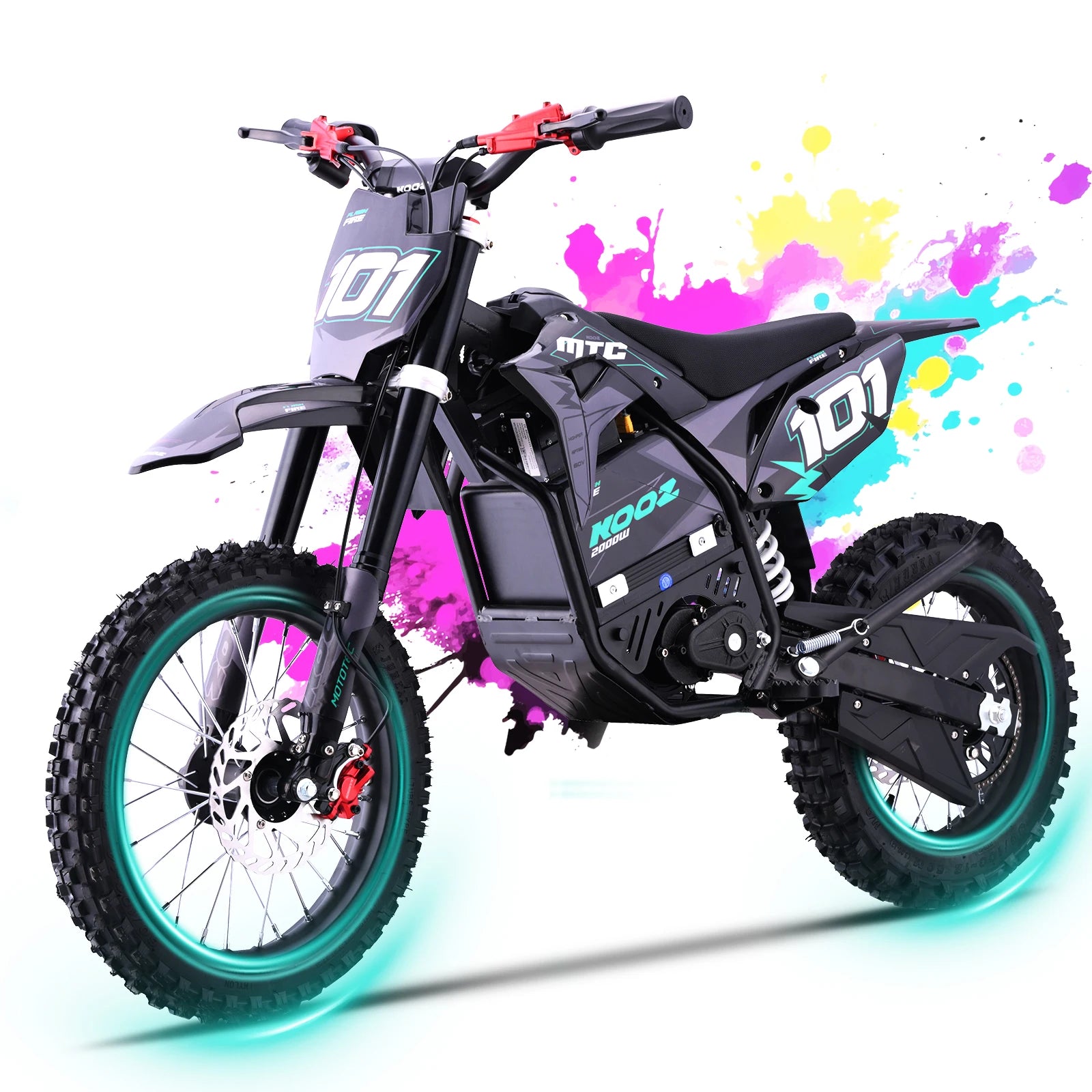 KOOZ HP115E 60V 2000W Electric Dirt Bike | Hydraulic Brakes & 14" Fat Tires E-Moto for All Terrain