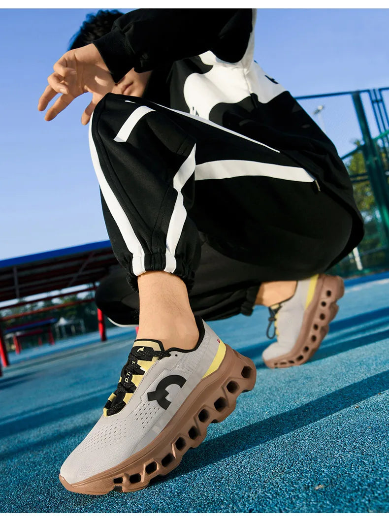 Men’s Breathable Air-Cushion Running Shoes – Lightweight Graffiti Sneakers