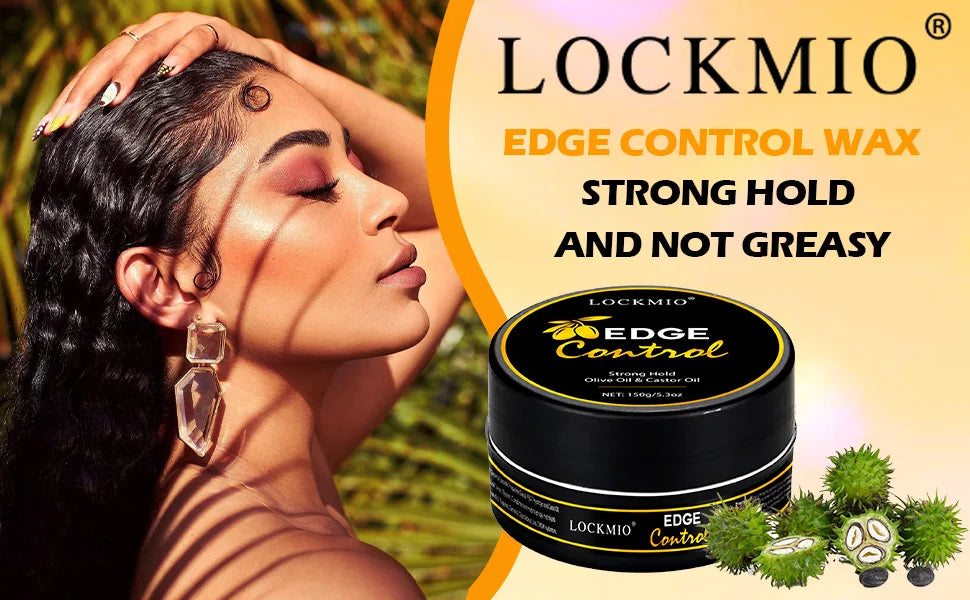 Edge Control Gel Pomade – Anti-Frizz Baby Hair & Bangs Styling Wax (150g)