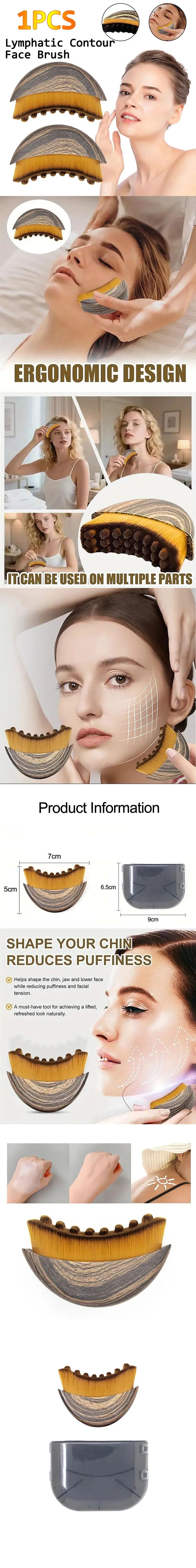 Lymphatic Contour Face Brush – Ergonomic Sculpting Drainage Massager (LBHL31)