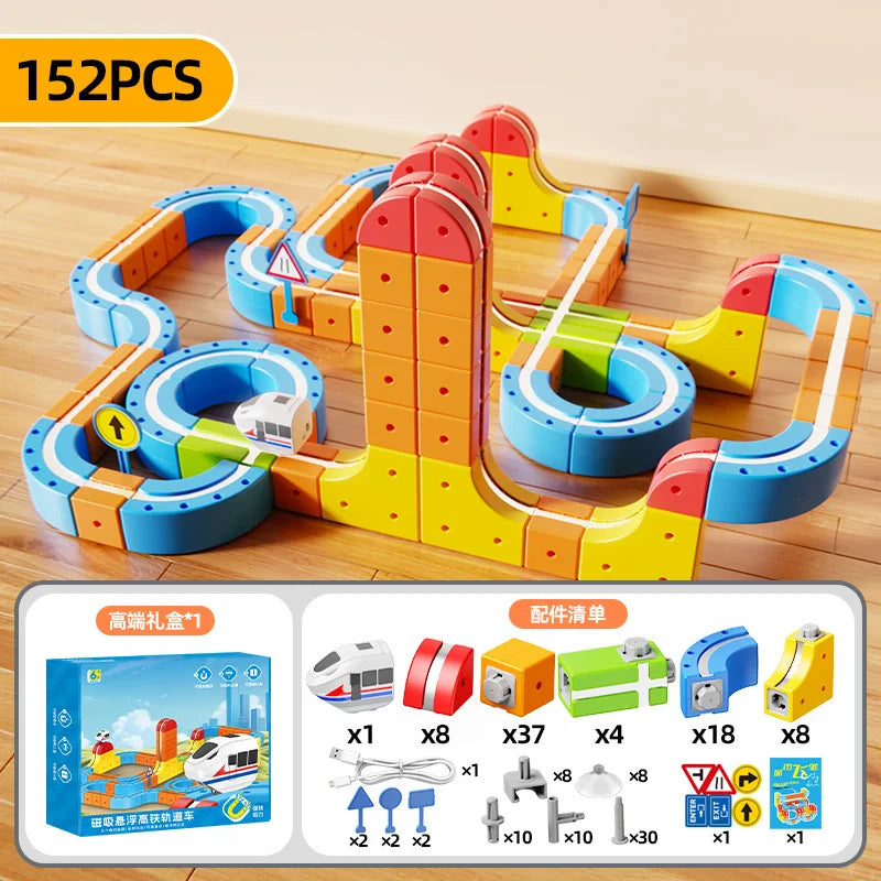 Montessori Toy 2025 Latest Educational Toys Assembly Magic Track Train Set Children'S Toys Non-Remote Control Rail Car Gift Box