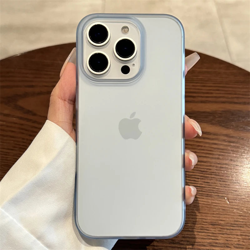 Soft Matte Candy Transparent Phone Case For iPhone 17 16 15 14 Pro Max Plus 13 12 11 XR Shockproof Silicone Bumper Cover