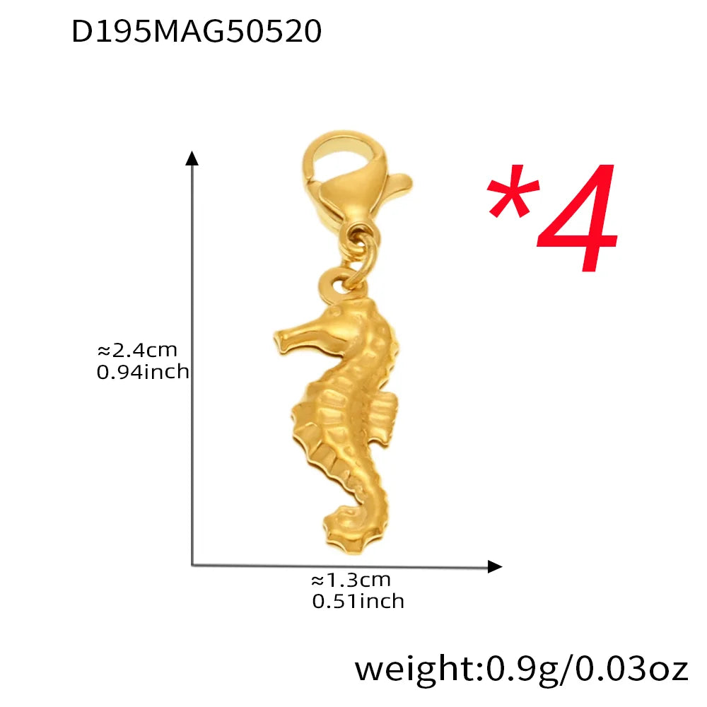 18K Gold-Plated Starfish Dolphin Shell Bracelet | 316 Stainless Steel Women’s Trend Jewelry 2025