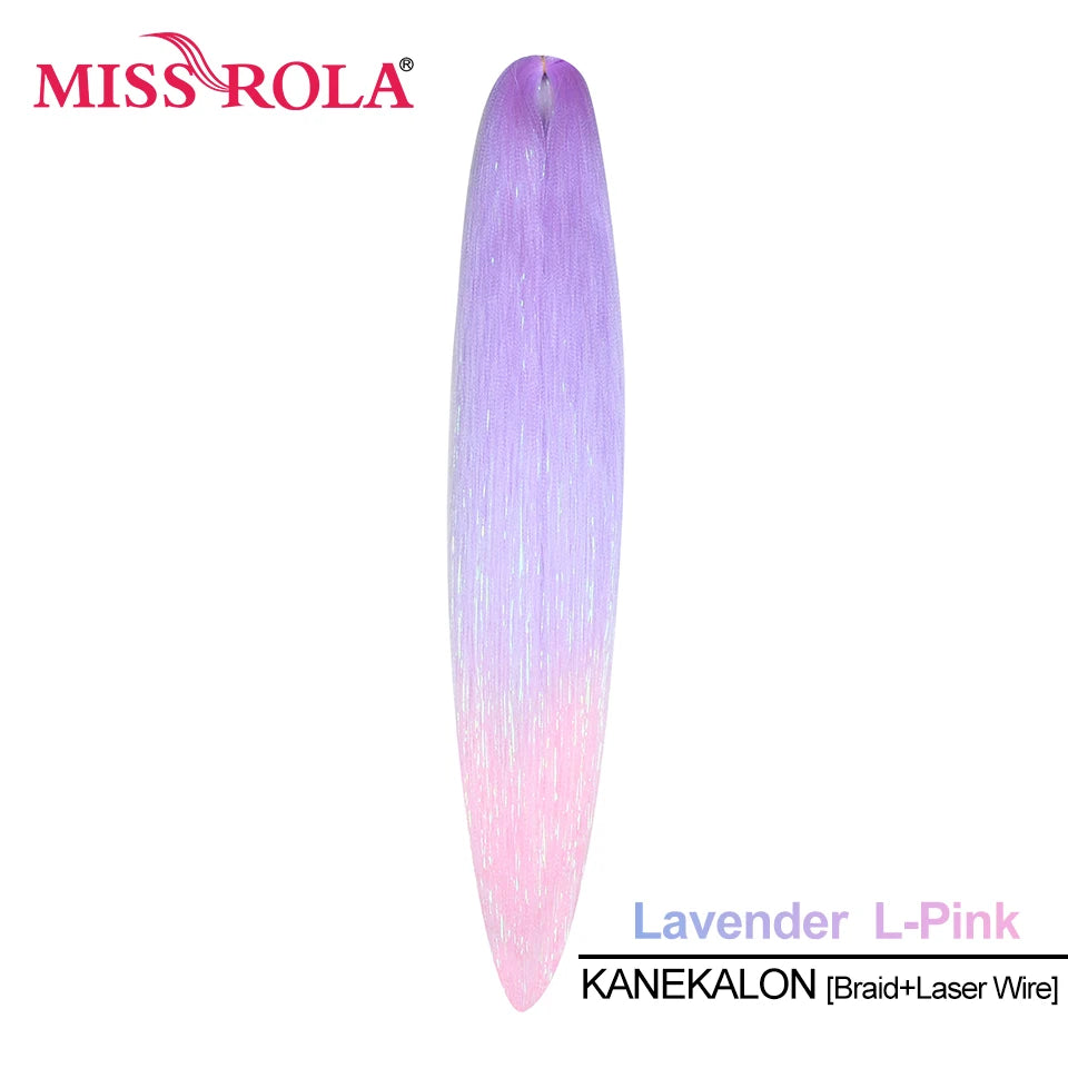 Miss Rola Synthetic 22 Inch 60G Kanekalon Hair Tinsel Wire Jumbo Braid Yaki Straight Hair Extension Twist Braid Bulk Wholesale