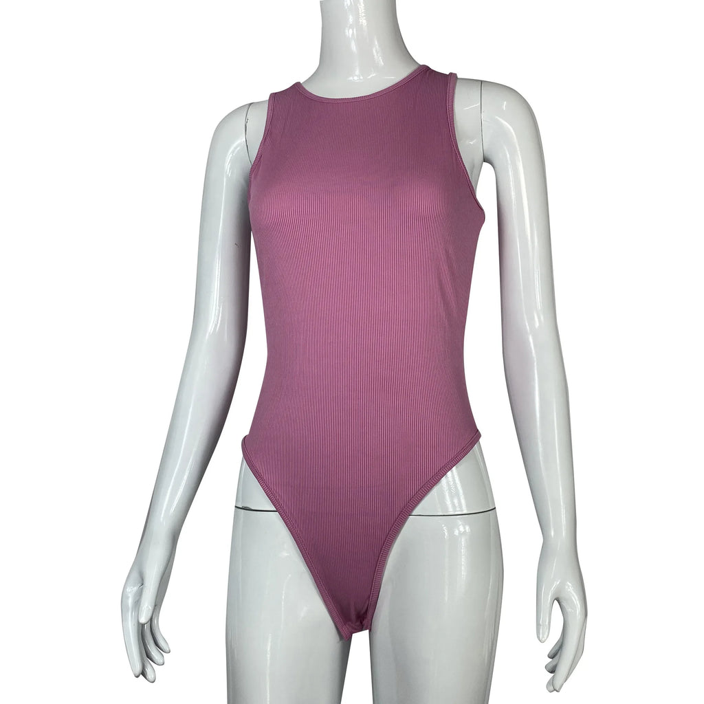 Ribbed Sleeveless Bodysuit (Tummy Control)
