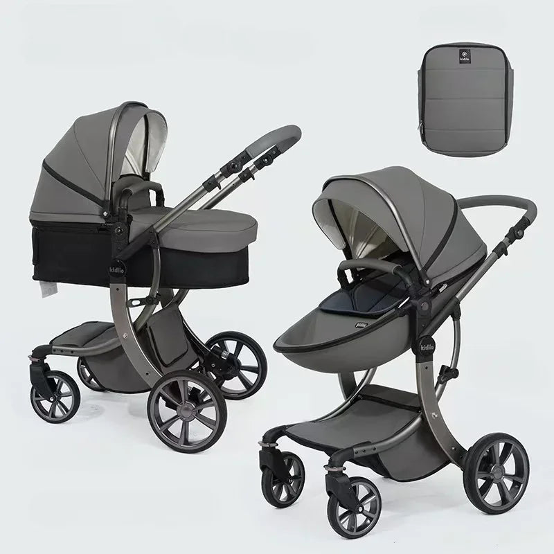 2025 New Two-in-one Stroller, High View Stroller, Comfortable and Convenient for Sitting and Lying, Equipped with Mommy Bag