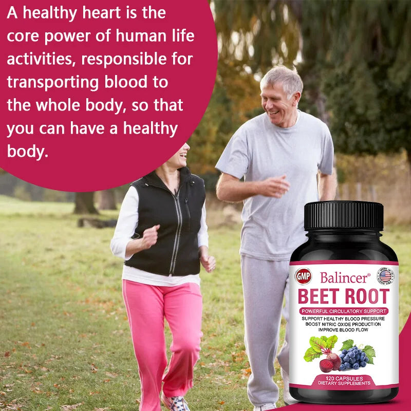 Organic Beet Root Powder Extract + Black Pepper, Vitamin and Mineral Supplement, Blood Circulation, Blood Pressure Health