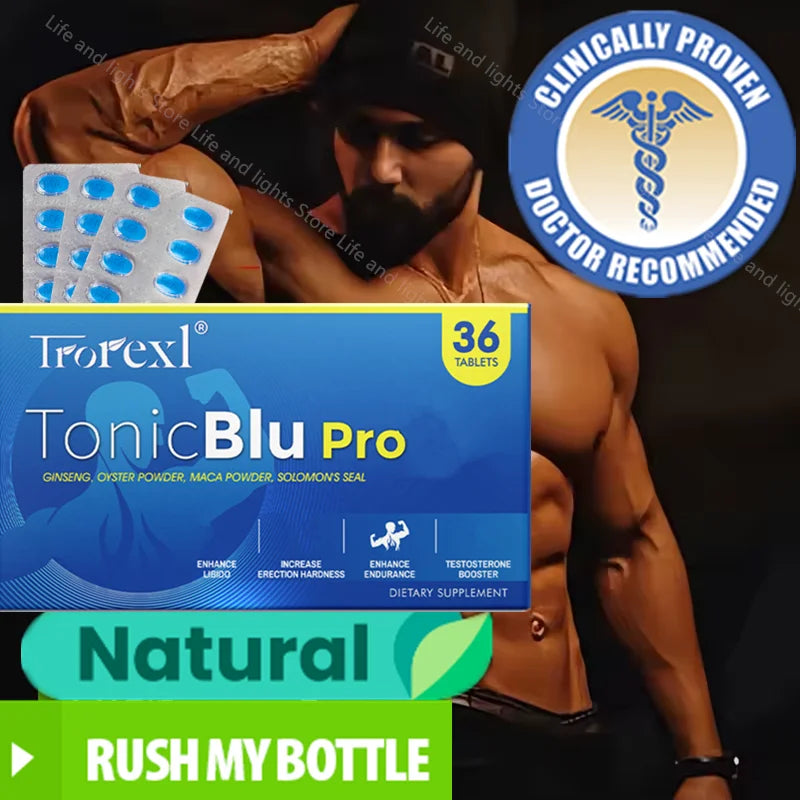 HABUMAMA Trorexl-TonicBlu Pro – High-Purity Blue Pills for Natural Male Endurance & Vitality (36 Count)