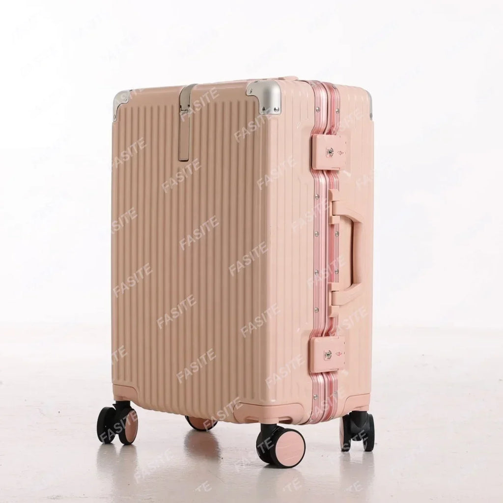 Luggage Travel Set Manufacturers Custom Aluminium 100%pc Hardshell Travel Trolley Carry on Suitcase Luggage with Wheels