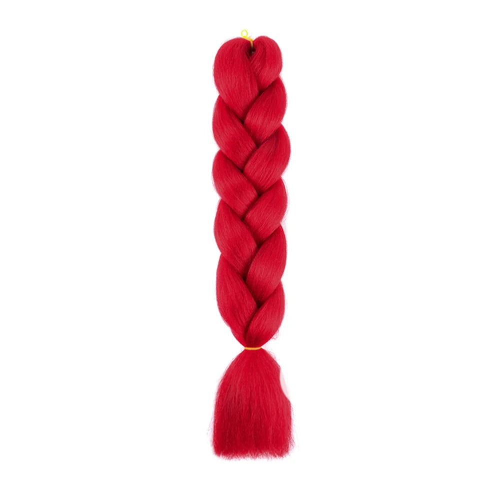 Jumbo Braids Extensions — 24" Synthetic Kanekalon Yaki Straight (Afro Ombre Piano Color)