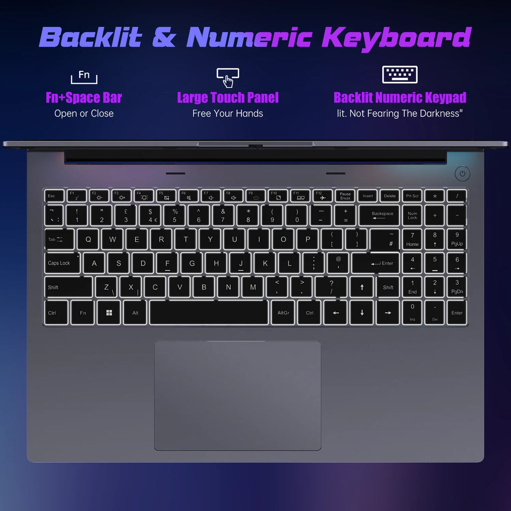 ACEMAGIC 16″ FHD Laptop — AMD Ryzen 7 6800H, 16GB DDR5 RAM, 512GB SSD, Radeon 680M Graphics, Wi-Fi 6, Windows 11 Pro, Backlit Keyboard