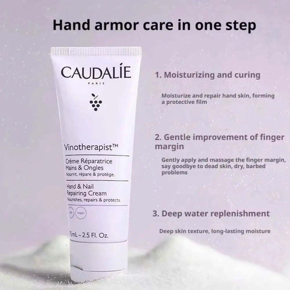 Caudalie 2PCS Grape Seed Moisturizing Hydrating Dry and Rough Hand Cream Added Nail Care Ingredients 2026 Winter Gift