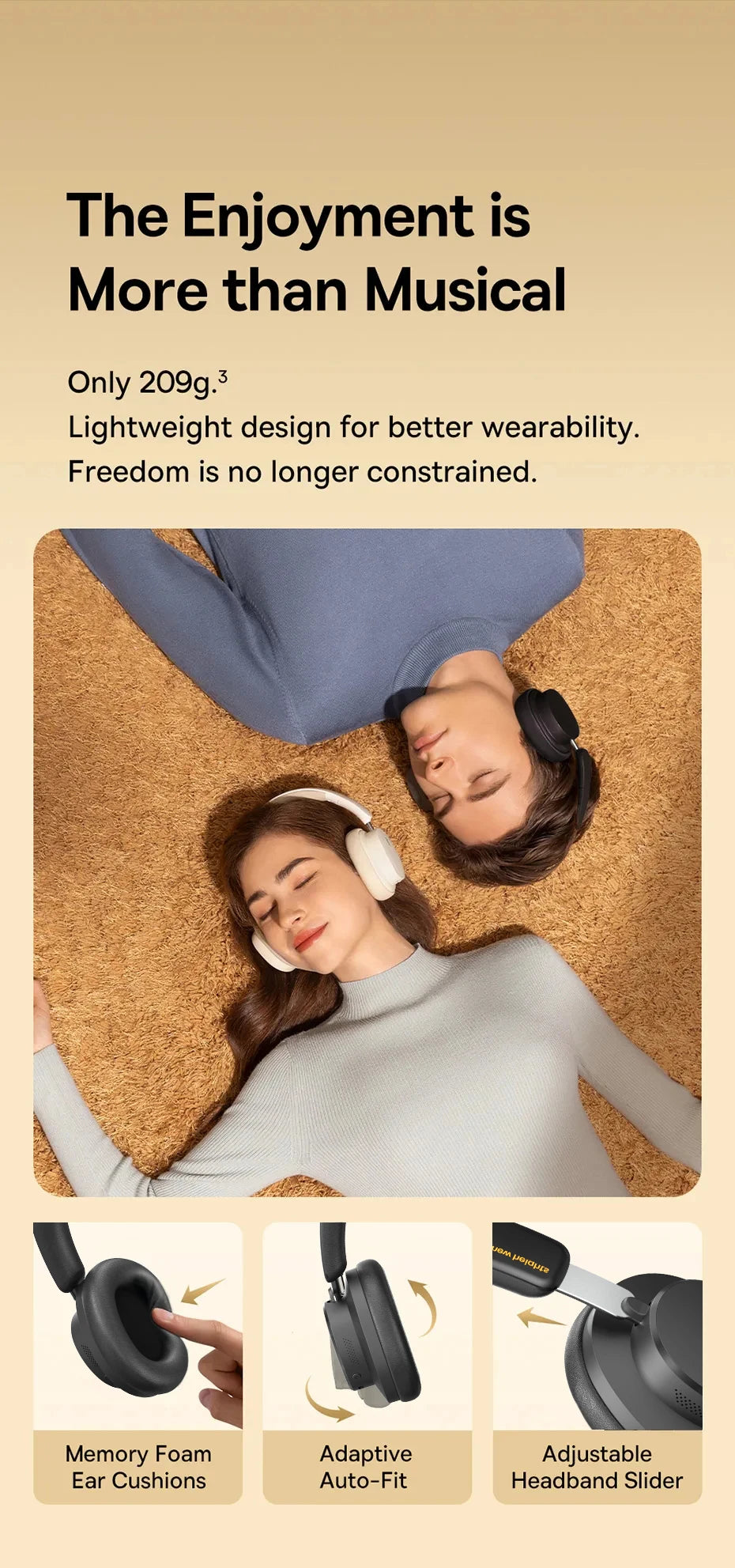 ANIVIA ANC500 Over-Ear Headphones — Hybrid ANC, BT 5.4, 60-Hour Battery