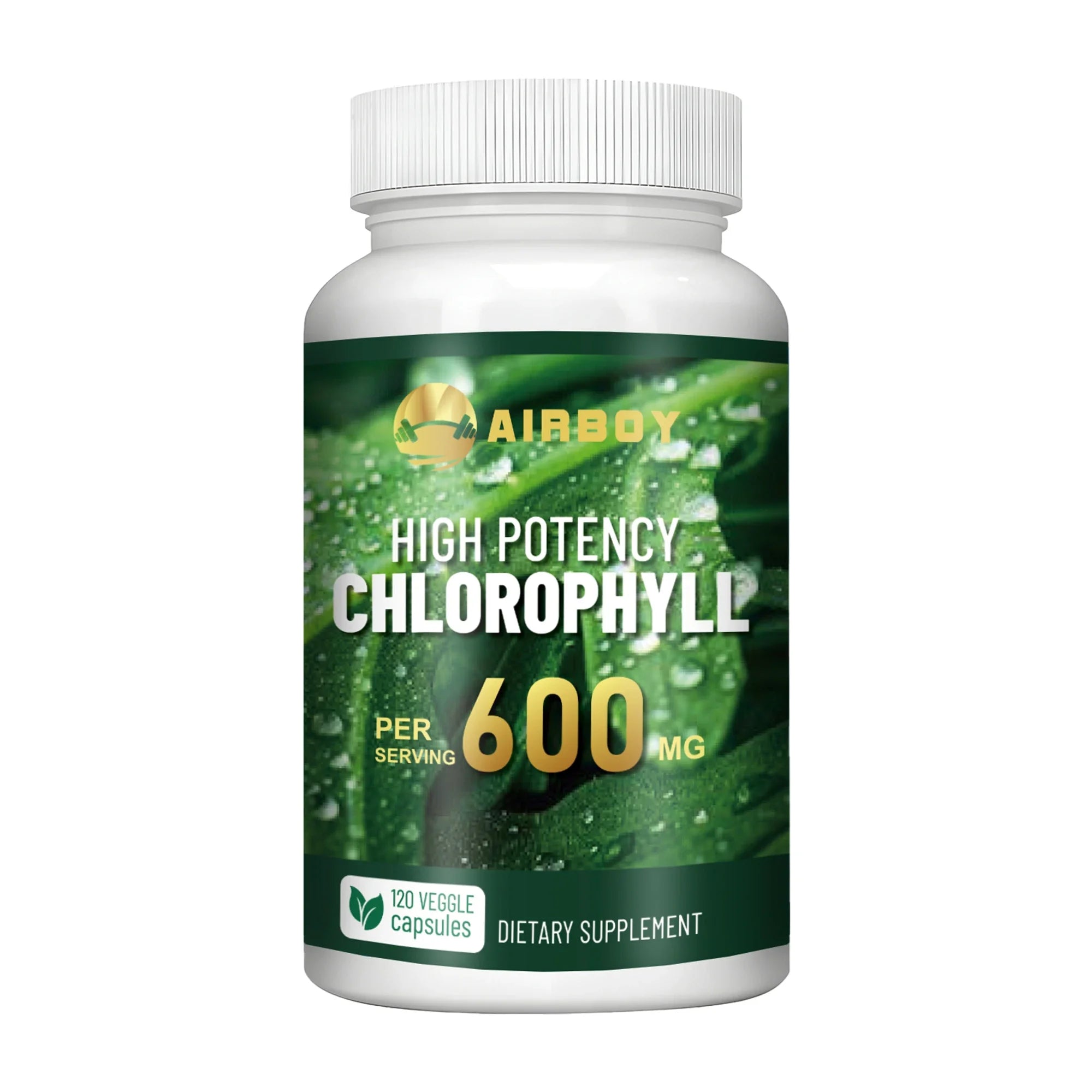 Chlorophyll Supplement 600mg - Smelling Breath, Skin Health, Remove Body Odor Naturally - 120 Capsules