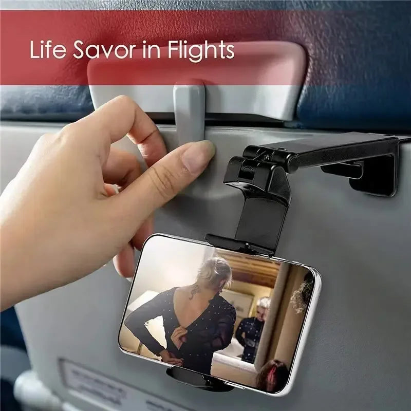 Portable Phone Mount for Traveling Stable Car Phone Holder Foldable Smartphone Holder on Train/Airplane Universal for 4.7-6.9in
