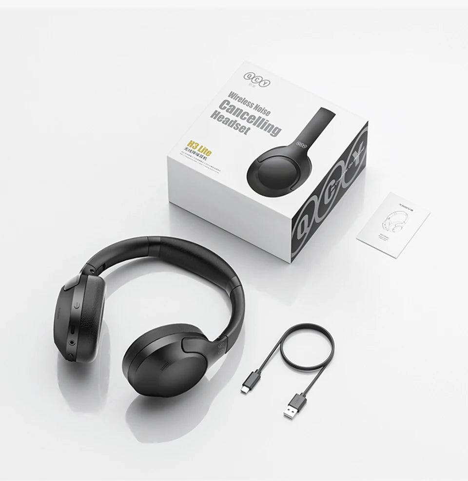 QCY H3 Lite ANC Wireless/Wired Headphones (BT 5.3, 60H)