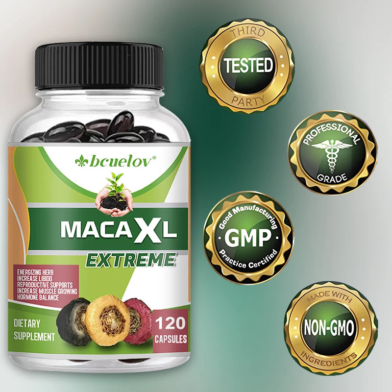 Taoters Organic Maca Root Extract 1000 mg – Supports Body Shaping, Muscle Growth & Natural Energy | Unisex Dietary Supplement (120 Capsules)