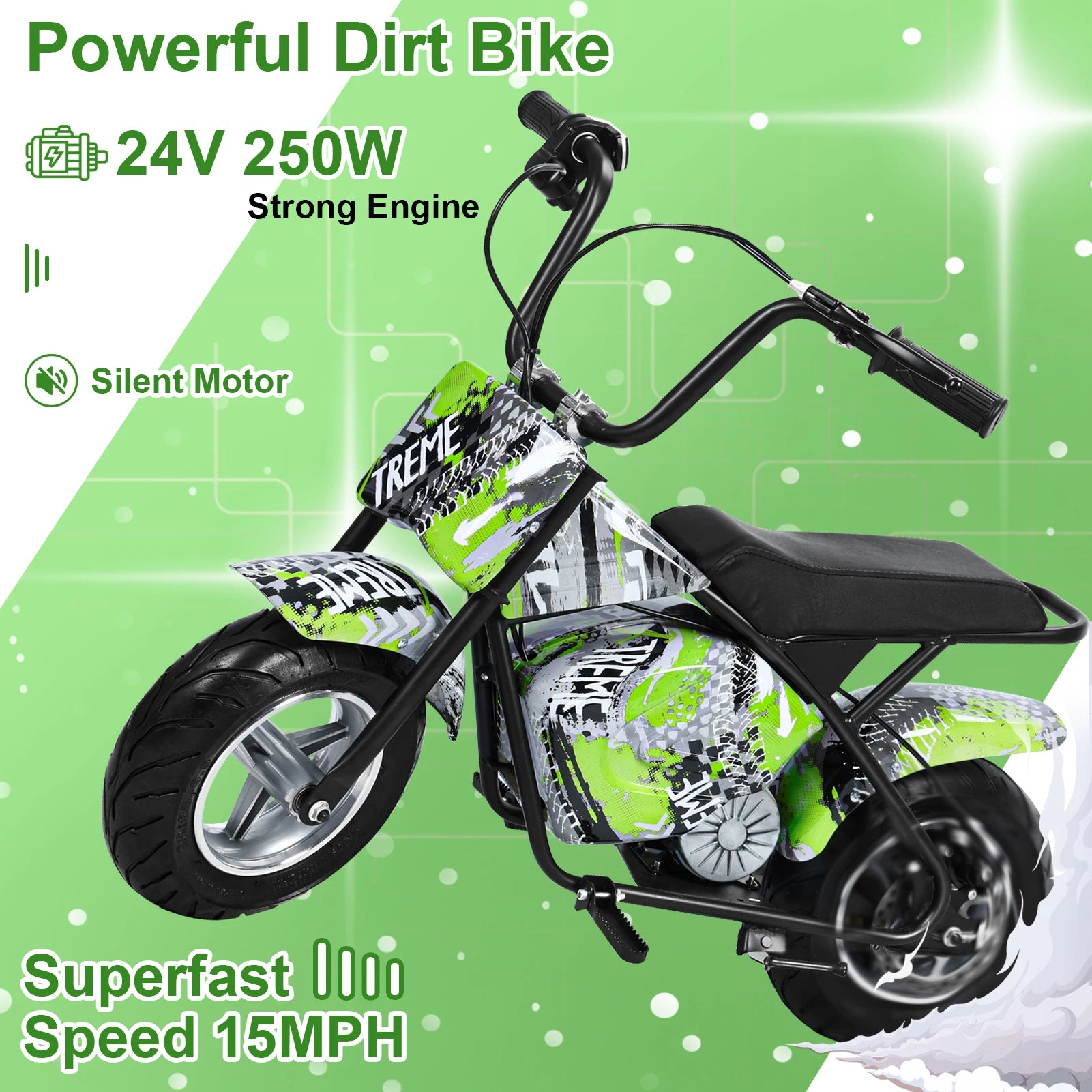 24V 250W Kids Electric Dirt Bike (13.7 mph)