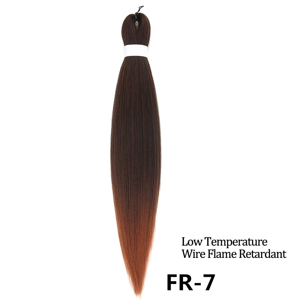 Chorliss Pre-Stretched Jumbo Braids — 24"/26" Synthetic Yaki Ombre (80–90 g, 105 Colors)