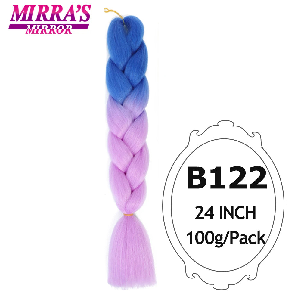 Colorful Jumbo Braiding Hair Extensions For Box Braids Synthetic Hair for Afro Braids Ombre Jumbo Braid Hair DIY Crochet Braid